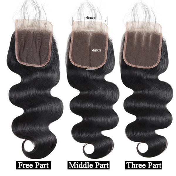 Malaysian Body Wave 4"x4" Lace Closure - Exotic Hair Shop
